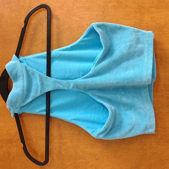 Fabletics Blue Terry Cloth Shorts Set - Picture 3 of 14